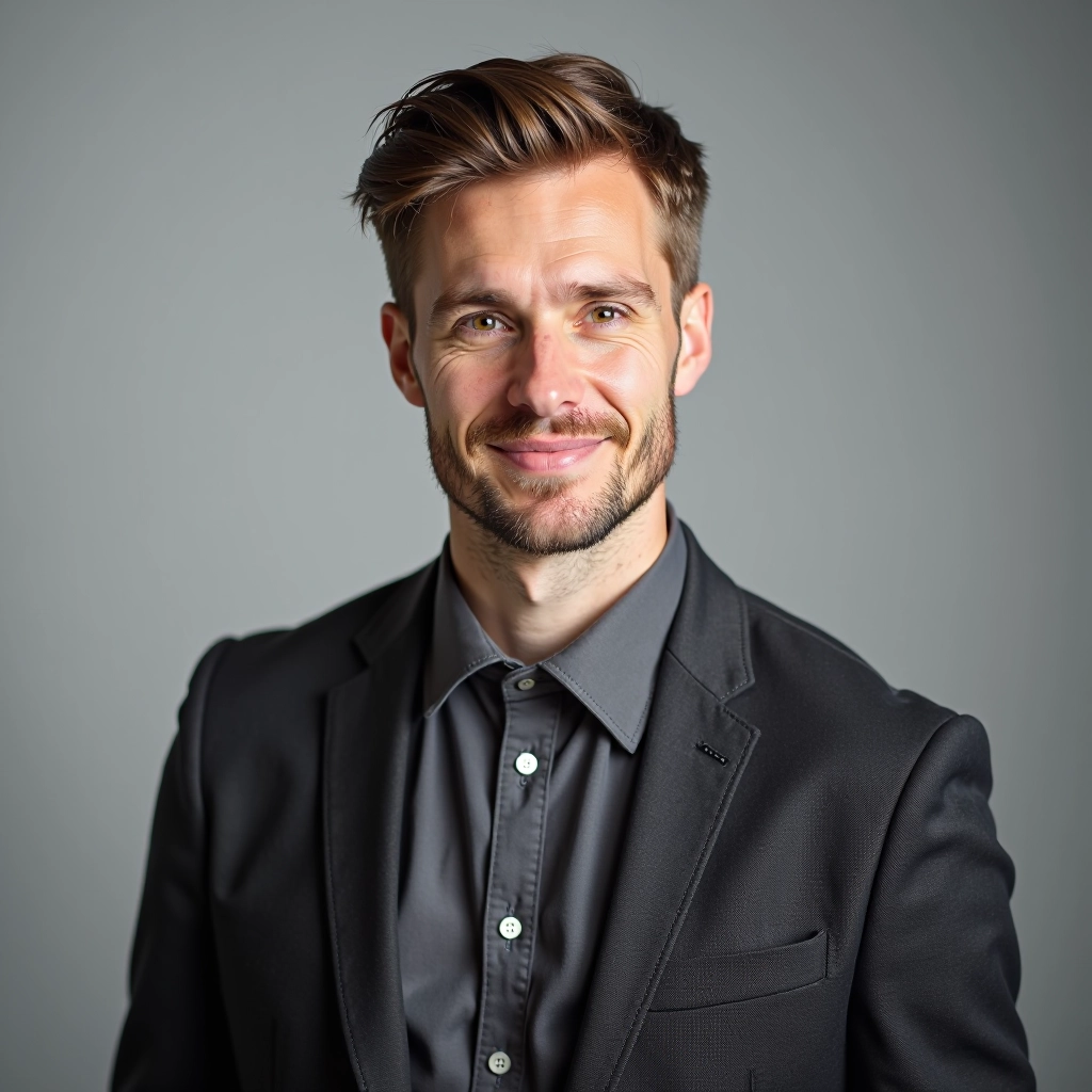 Tomáš Novotný, Senior Fashion and Lifestyle Editor at micromarchepurepause, portrait photo